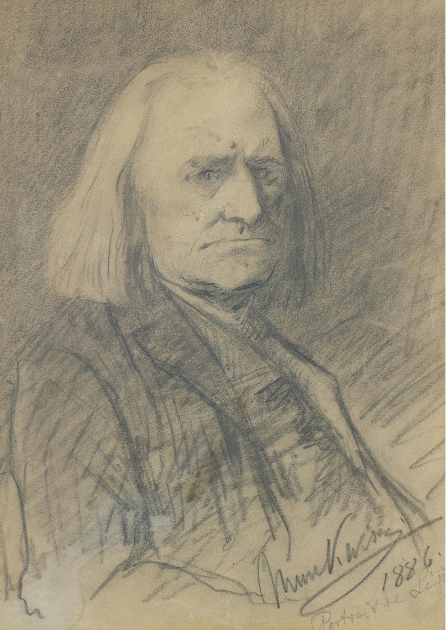 Portret Franciszka Liszta 1811-1886, 1886 autorstwa Mihály Munkácsy