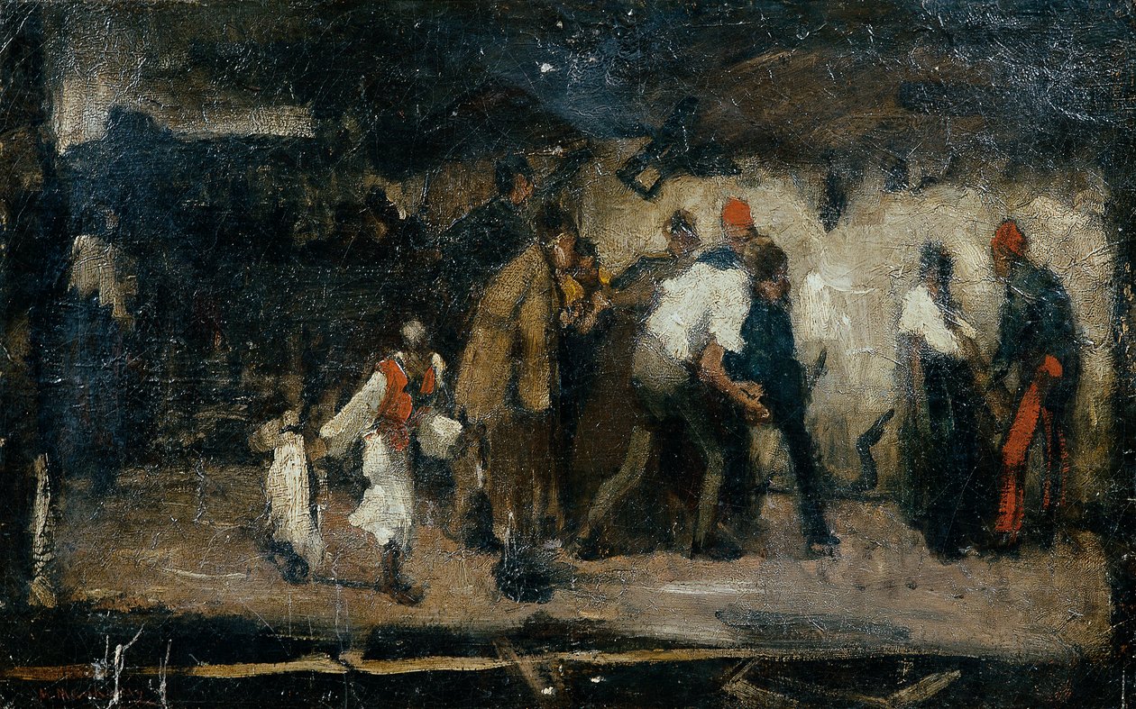 Węgierska scena wiejska autorstwa Mihály von Munkácsy