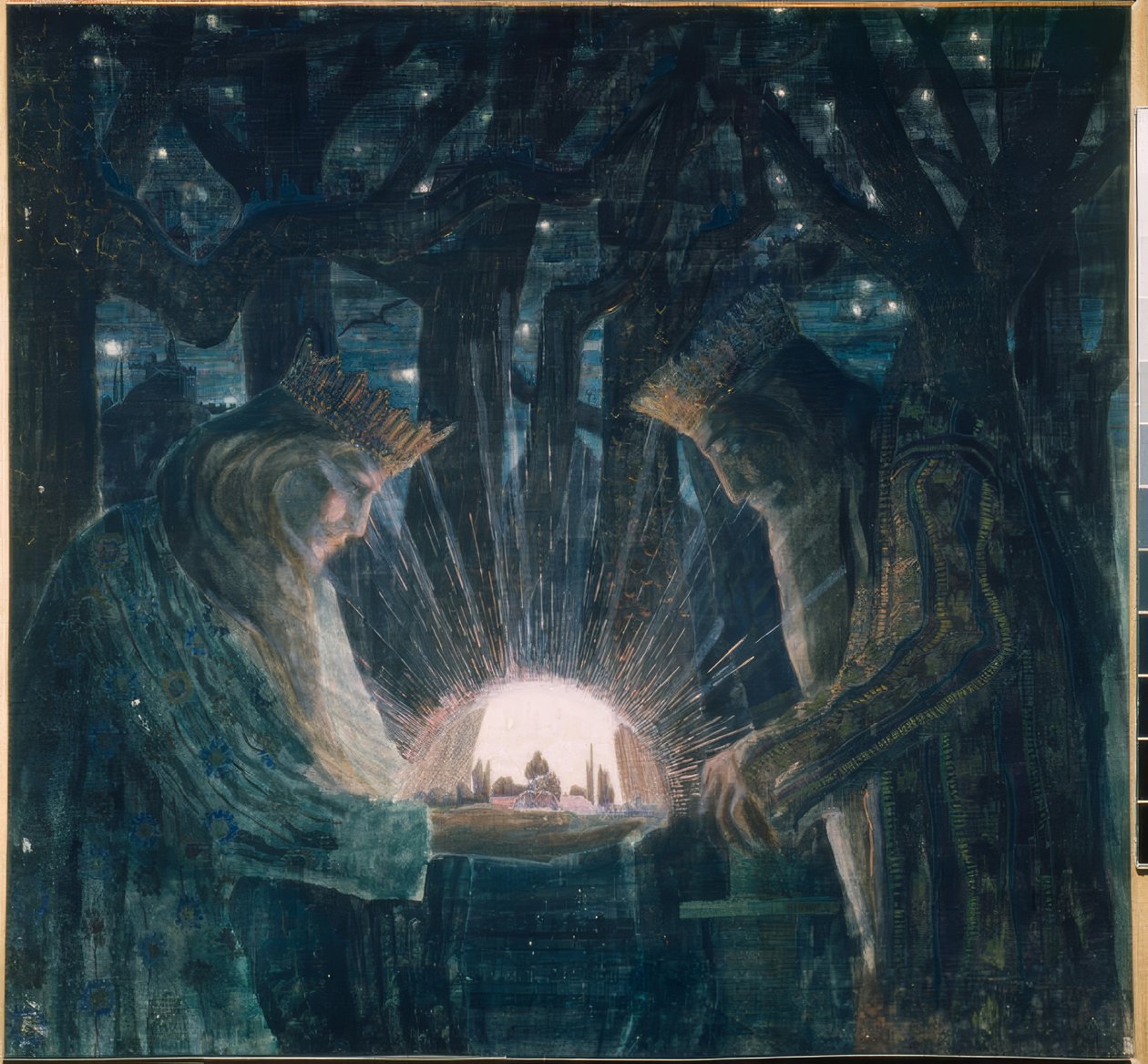 Bajka (Bajka o królach) autorstwa Mikalojus Ciurlionis