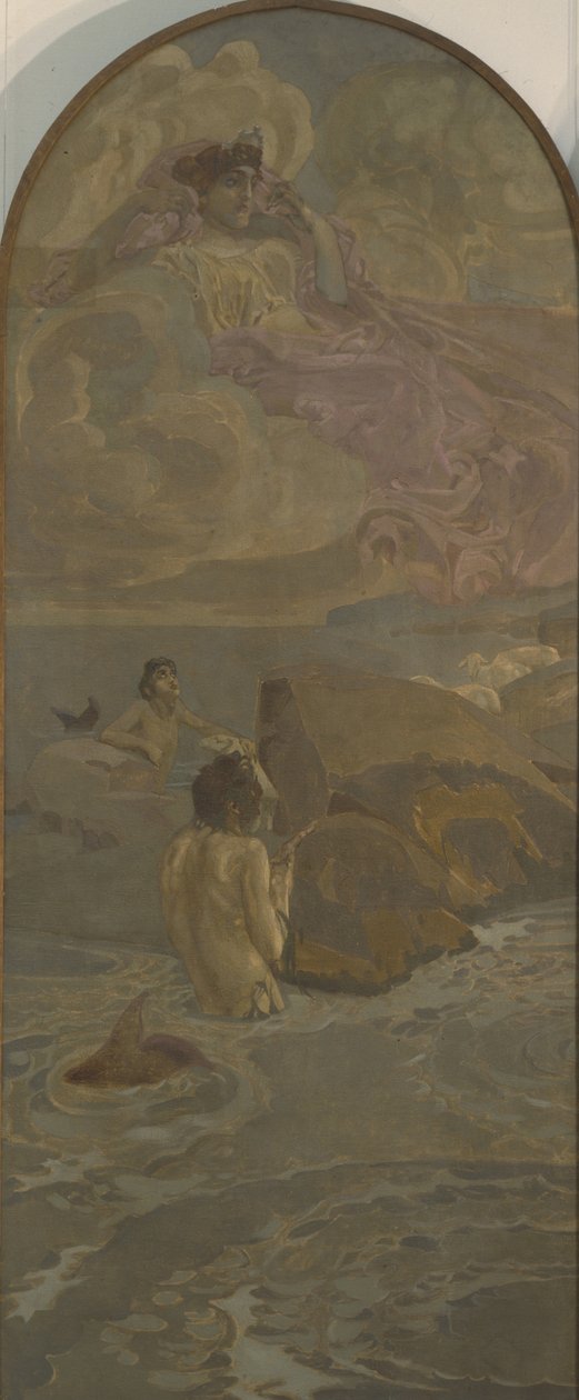 Czerwiec, lewy panel tryptyku Sąd Paryski, 1893 autorstwa Mikhail Aleksandrovich Vrubel