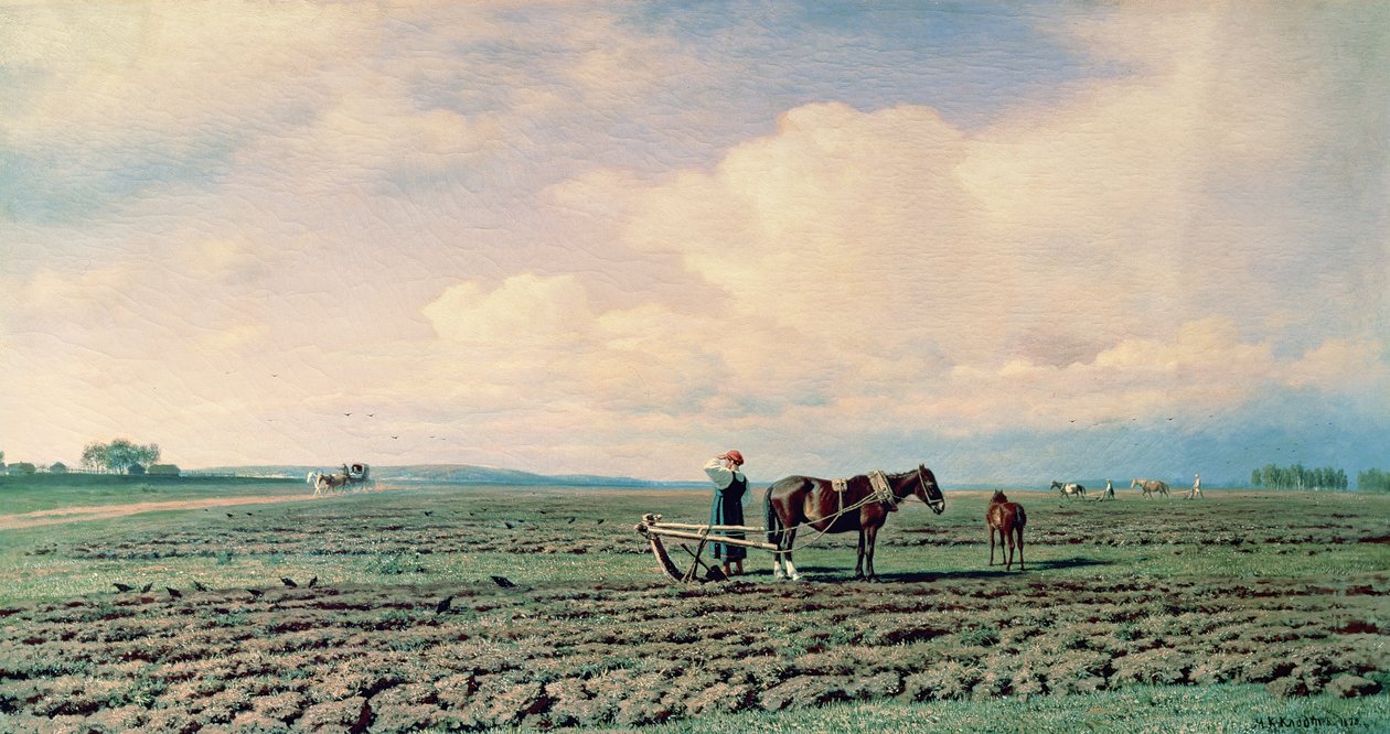 W polu, 1872 autorstwa Mikhail Konstantinovich Klodt