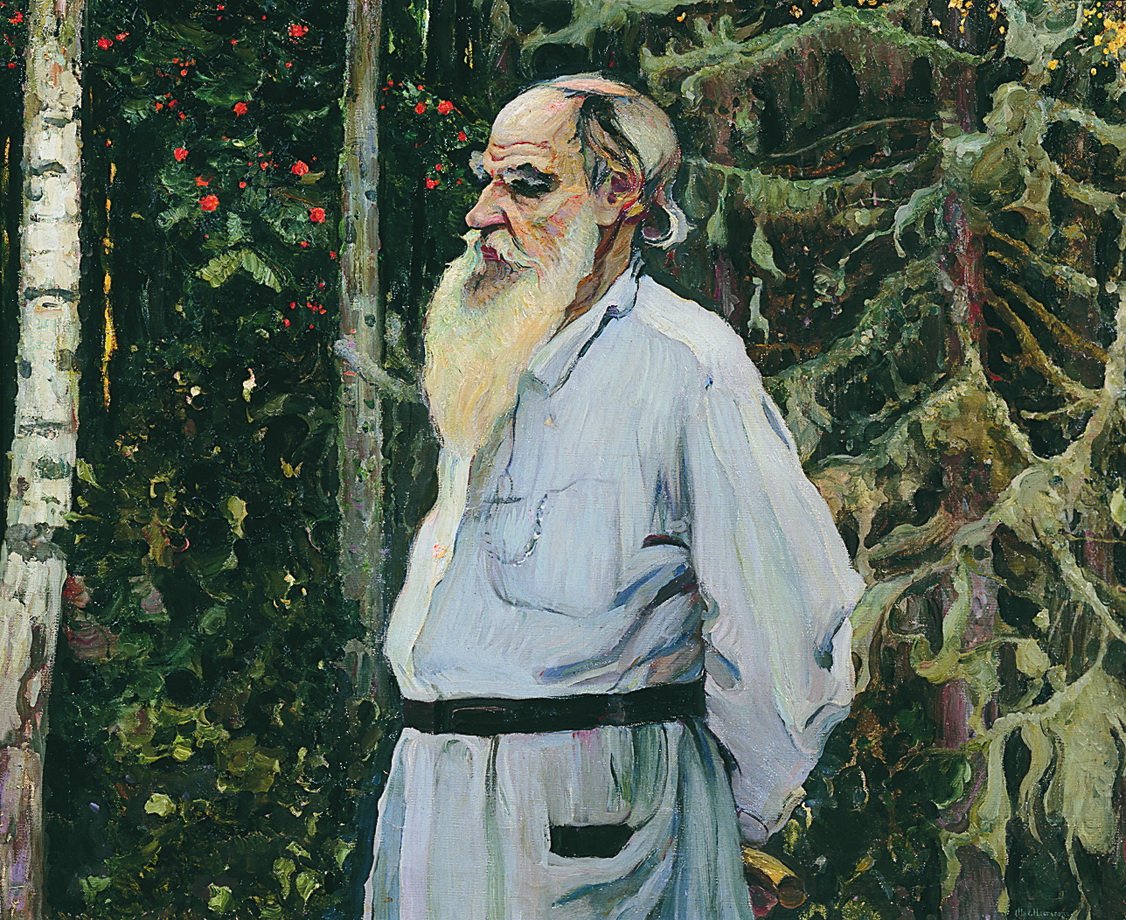 . . Lew Tołstoj 1828-1910 autorstwa Mikhail Vasilievich Nesterov