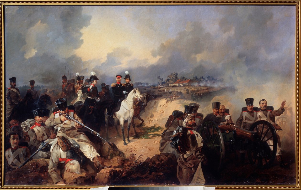 Bitwa pod Montmirail, 11 lutego 1814 r. autorstwa Mikhail Osipovich Mikeshin