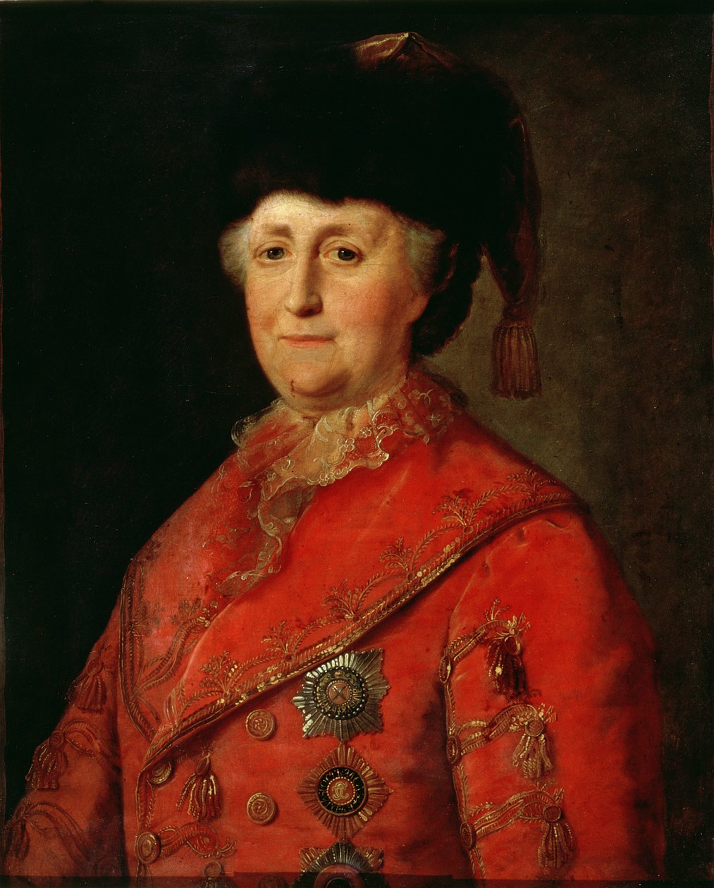 Portret Katarzyny II Wielkiej (1729-96) w stroju podróżnym, 1787 autorstwa Mikhail Shibanov
