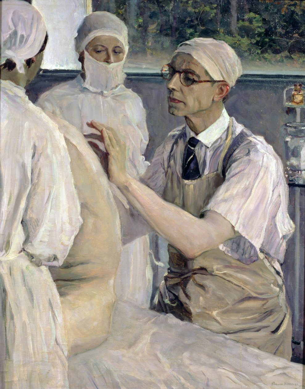 Portret chirurga Siergieja Siergiejewicza Judina (1891-1954) 1933 autorstwa Mikhail Vasilievich Nesterov