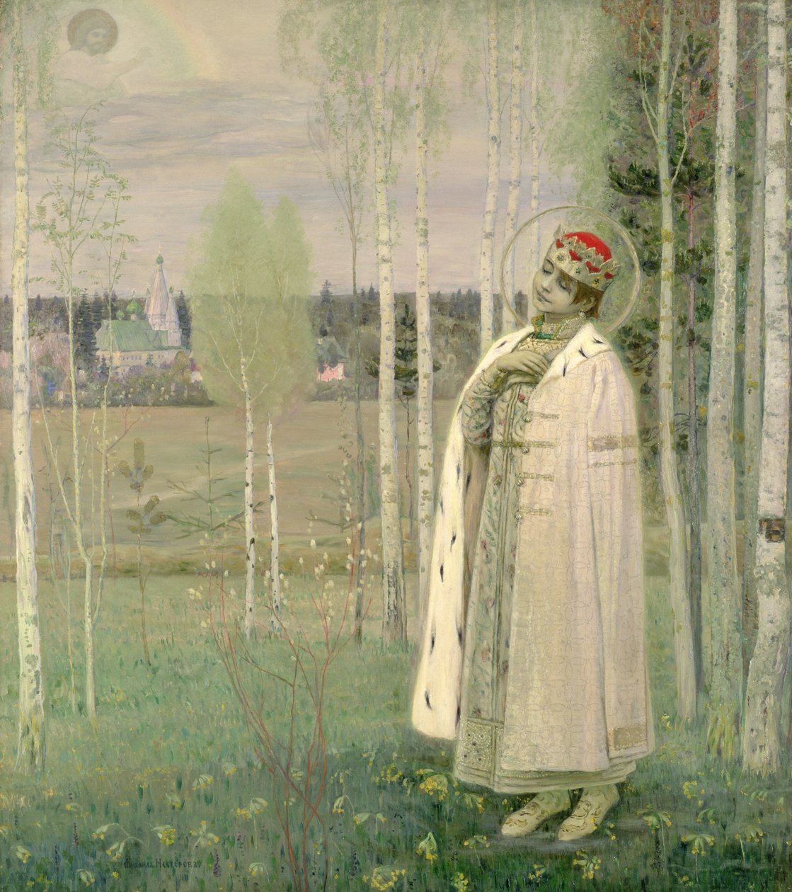 Caryca Dimitry, syn zamordowanego cara Mikołaja autorstwa Mikhail Vasilievich Nesterov