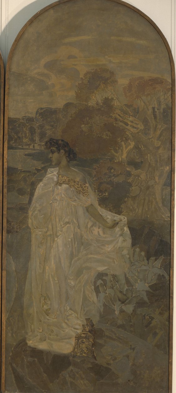 Tryptyk Minerwa Sąd Paryski, 1893 autorstwa Mikhail Aleksandrovich Vrubel
