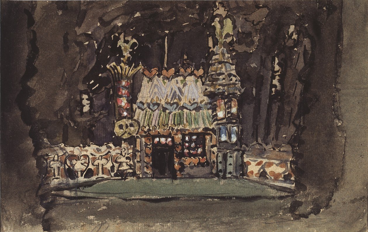 Scenografia do opery Jaś i Małgosia E. Humperdincka, 1895 autorstwa Mikhail Aleksandrovich Vrubel