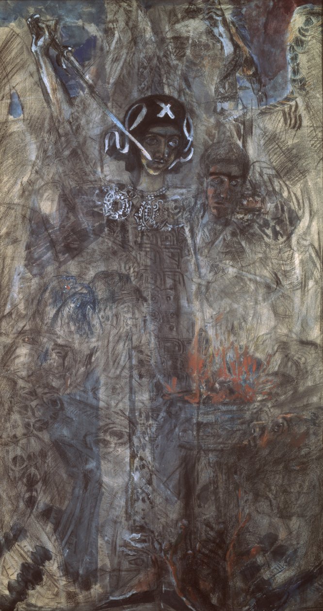 Wizja proroka Ezechiela, 1906 autorstwa Mikhail Aleksandrovich Vrubel