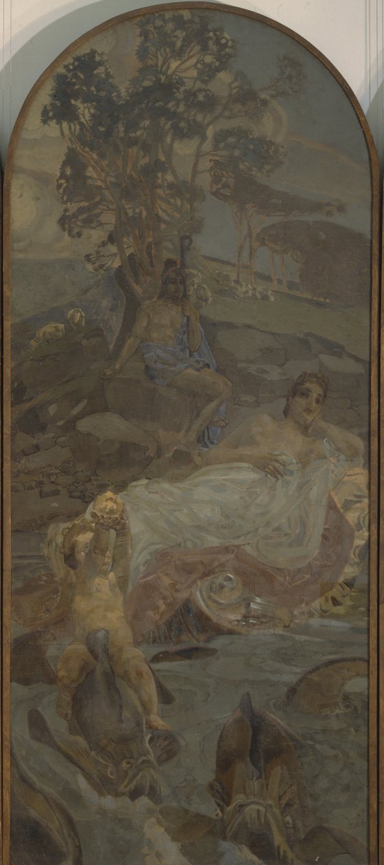 Tryptyk Wenus, Amor i Paryski Sąd Paryski, część środkowa, 1893 autorstwa Mikhail Aleksandrovich Vrubel