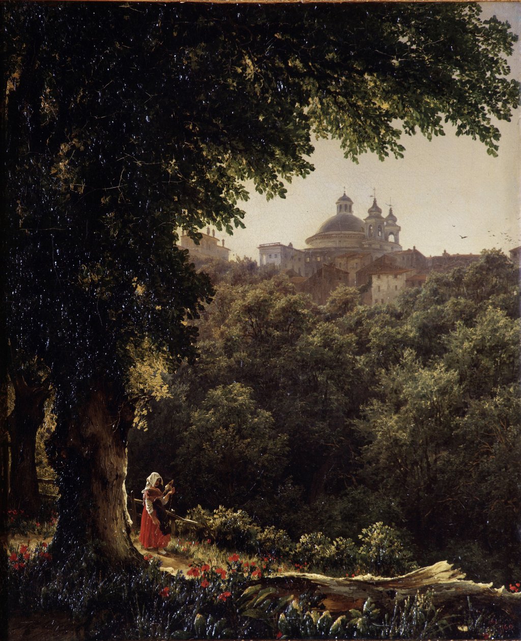 Ariccia pod Rzymem, 1836 autorstwa Mikhail Ivanovich Lebedev