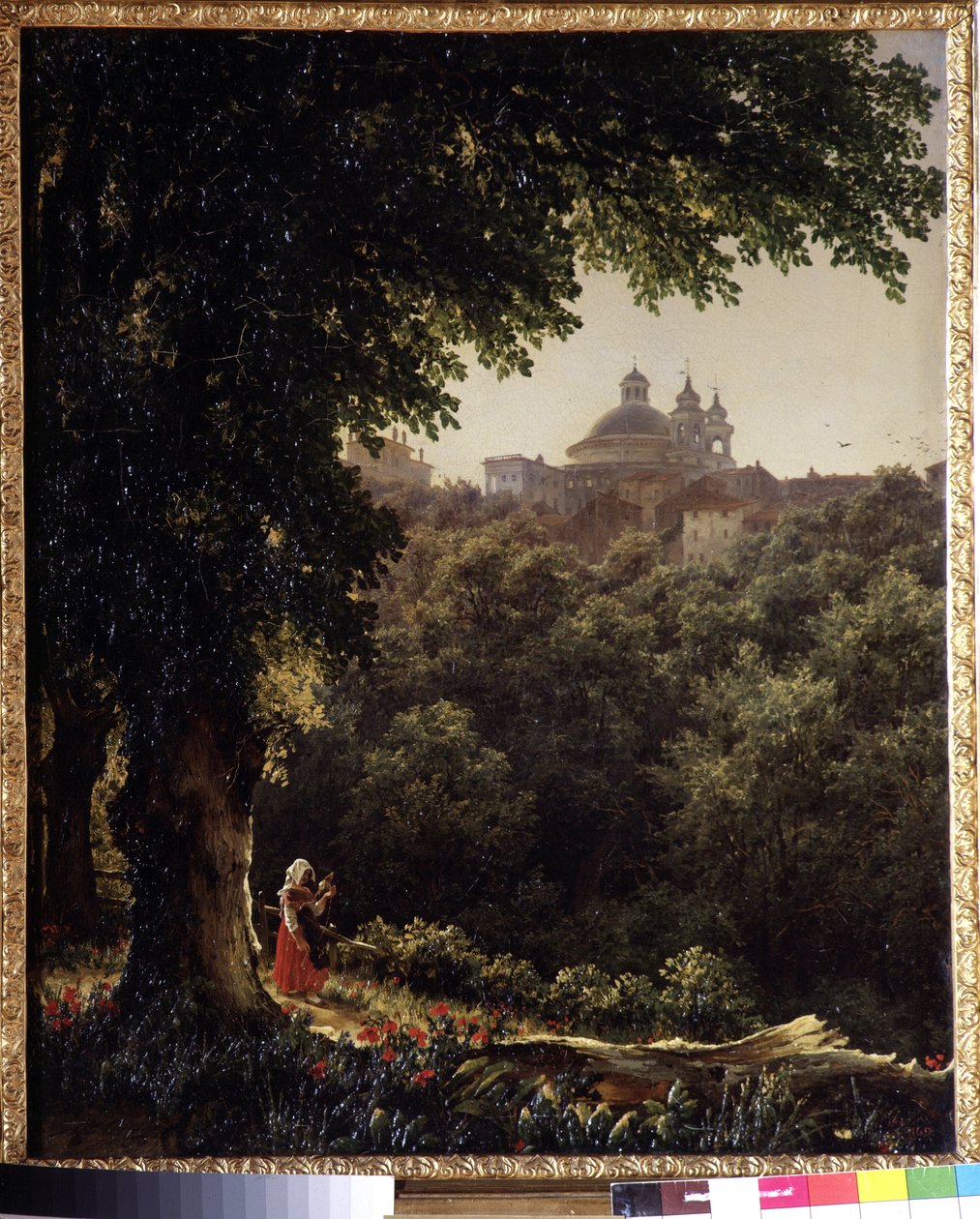 Aricia, pres de Rome (Włochy) (Ariccia, niedaleko Rzymu). Obraz Michaiła Iwanowicza Lebiediewa (1811-1837), olej na płótnie autorstwa Mikhail Ivanovich Lebedev