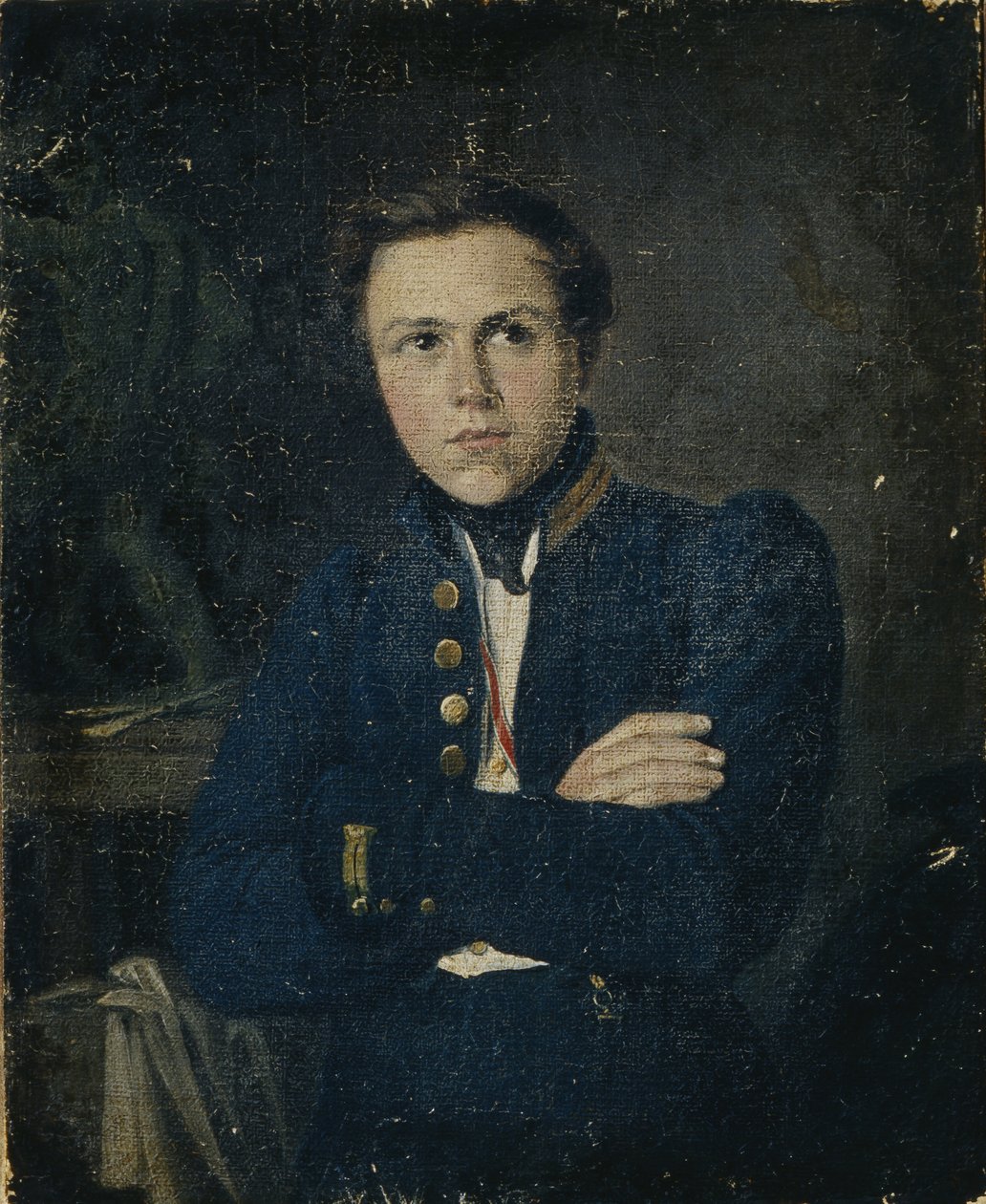 Portret rzeźbiarza Aleksandra Iwanowicza Terebieniewa 1812-1859, 1835 autorstwa Mikhail Ivanovich Skotti