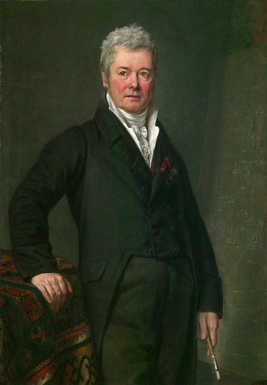 Portret artysty Fiodora Aleksiejewa 1753-1824, 1820 autorstwa Mikhail Ivanovich Terebenev