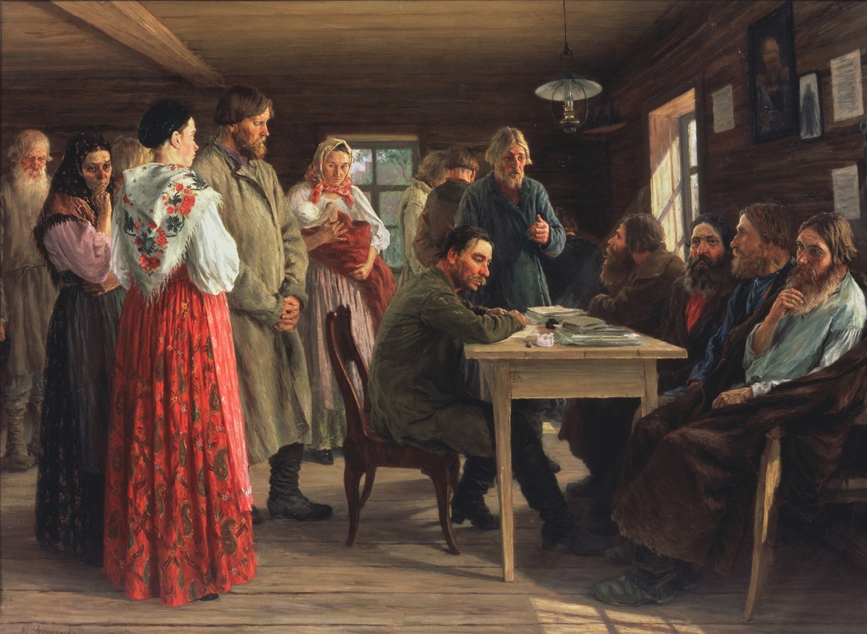 Sprawiedliwość Pokoju, 1888 autorstwa Mikhail Ivanovich Zoshchenko