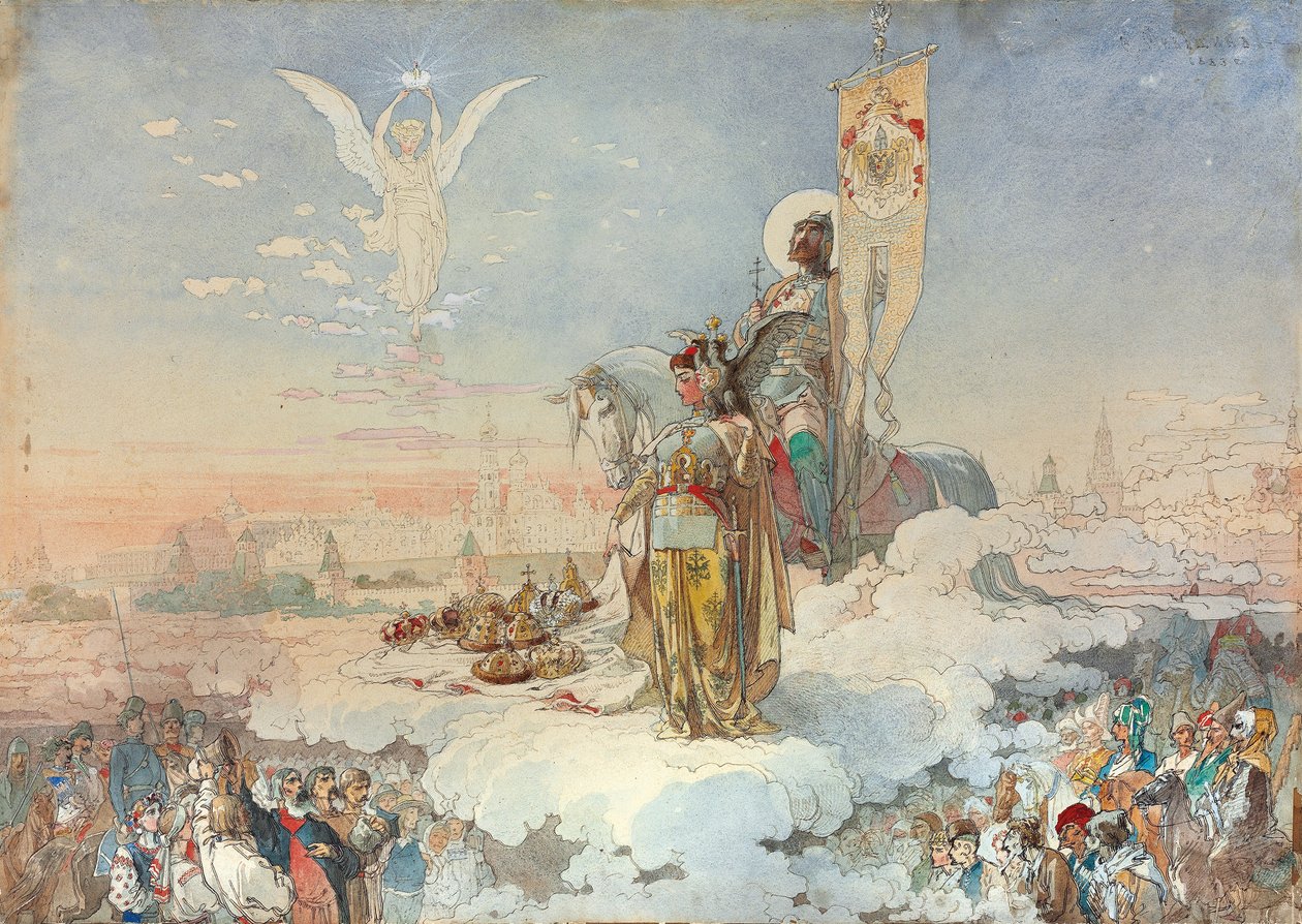 Koronacja Aleksandra III, 1883 autorstwa Mikhail Mikishchin