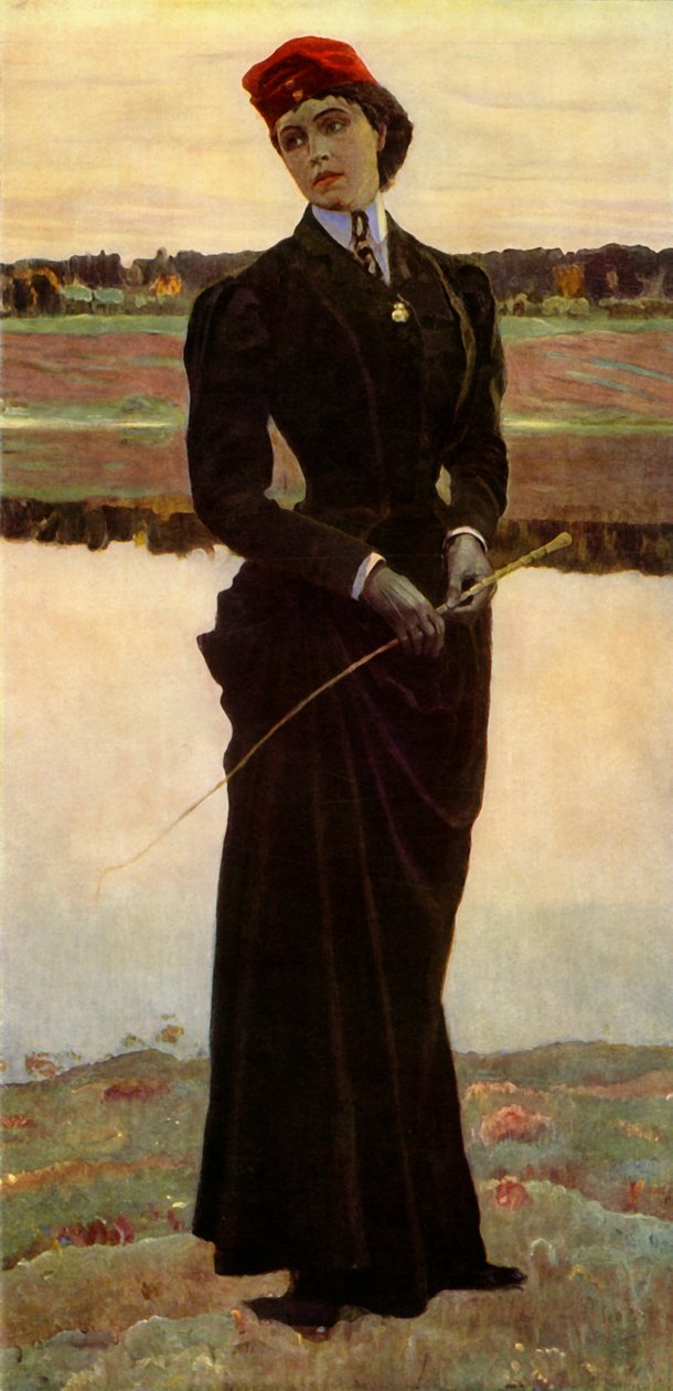 portret Olgi Mihaylovna Nesterova-Shretera, Córki Artysty, 1906, 1965. autorstwa Mikhail Nesterov