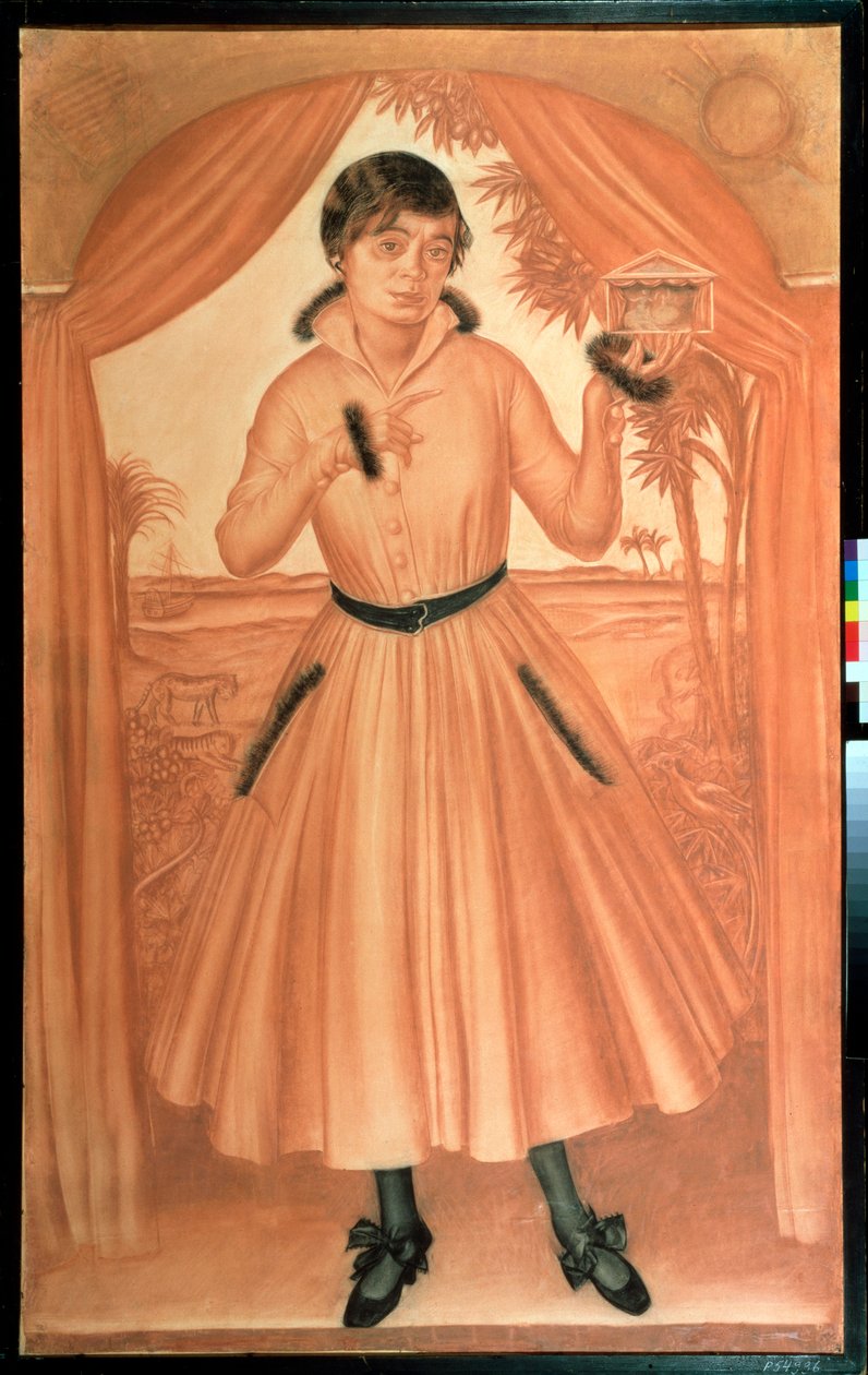 Portret żony artysty - Dzieło Aleksandra Jewgienijewicza Jakowlewa (1887-1938), czarna kreda i sangwina na papierze, ok. 1917, sztuka rosyjska XX wieku, modernizm - Państwowe Muzeum Rosyjskie, Sankt Petersburg autorstwa Mikhail Nikolayevich Yakovlev