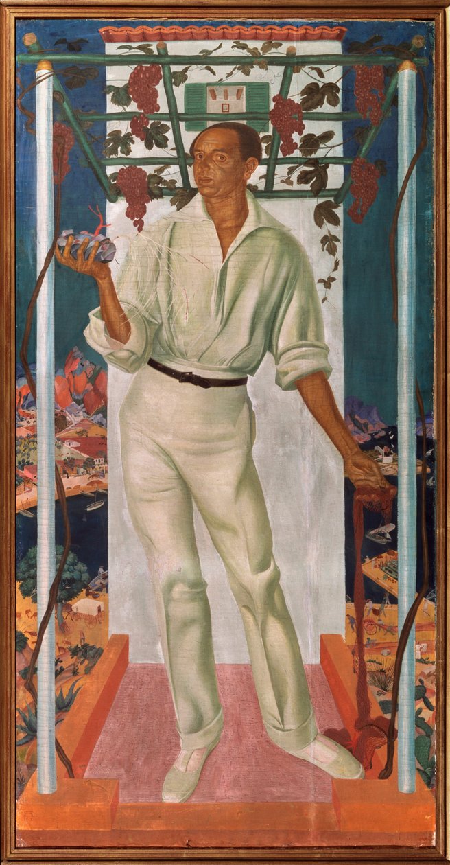 Portret meksykańskiego artysty Roberto Montenegro Nervo (1887-1968) (Portret meksykańskiego artysty Roberto Montenegro Nervo) - Obraz Aleksandra Jewgienijewicza Jakowlewa (1887-1938), olej na płótnie autorstwa Mikhail Nikolayevich Yakovlev