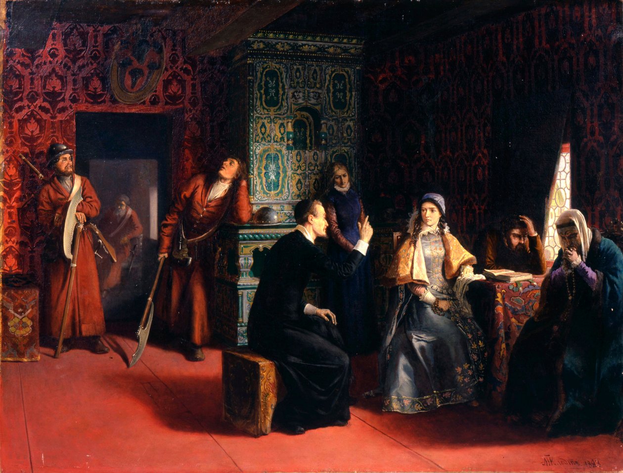 Marina Mniszech z ojcem aresztowanym, 1883 r. autorstwa Mikhail Petrovich Klodt