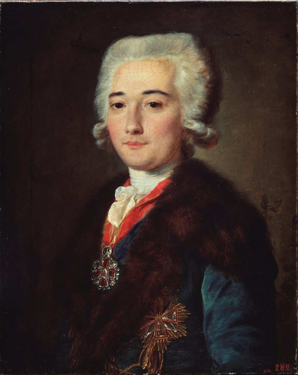 Portret hrabiego Aleksandra Dmitrieva Mamonowa (Dmitrieff Mamonoff) (1758-1803), ulubieńca Katarzyny II Rosji (1729-1796). Obraz Michaiła Shibanova (?-po 1789), olej na płótnie autorstwa Mikhail Shibanov