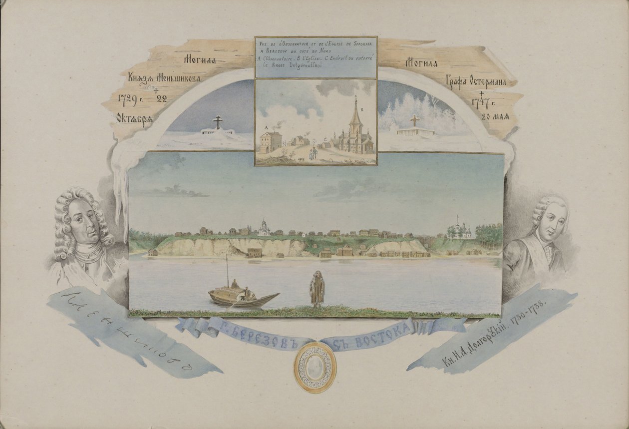 Widok Bieriezowa, 1862 r. autorstwa Mikhail Stepanovich Znamensky