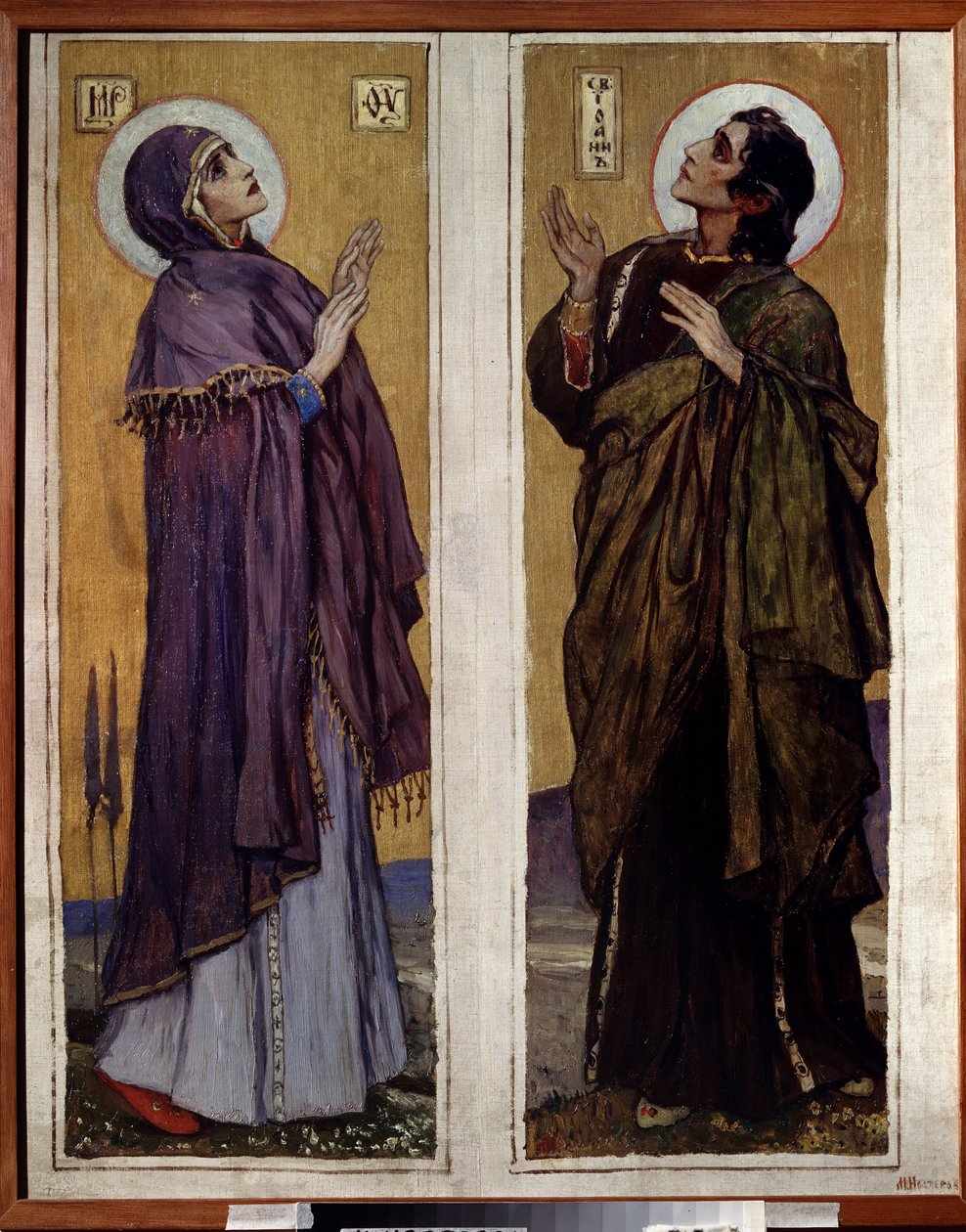Dziewica i św. Jan Chrzciciel (Dziewica i Jan Chrzciciel). Obraz Michaiła Wasiljewicza Niestierowa (1862-1942), olej na płótnie autorstwa Mikhail Vasilievich Nesterov