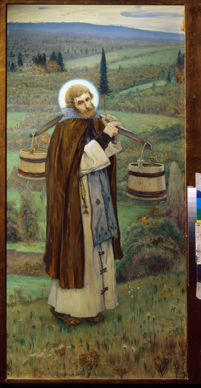 Św. Sergiusz pracuje autorstwa Mikhail Vasilievich Nesterov