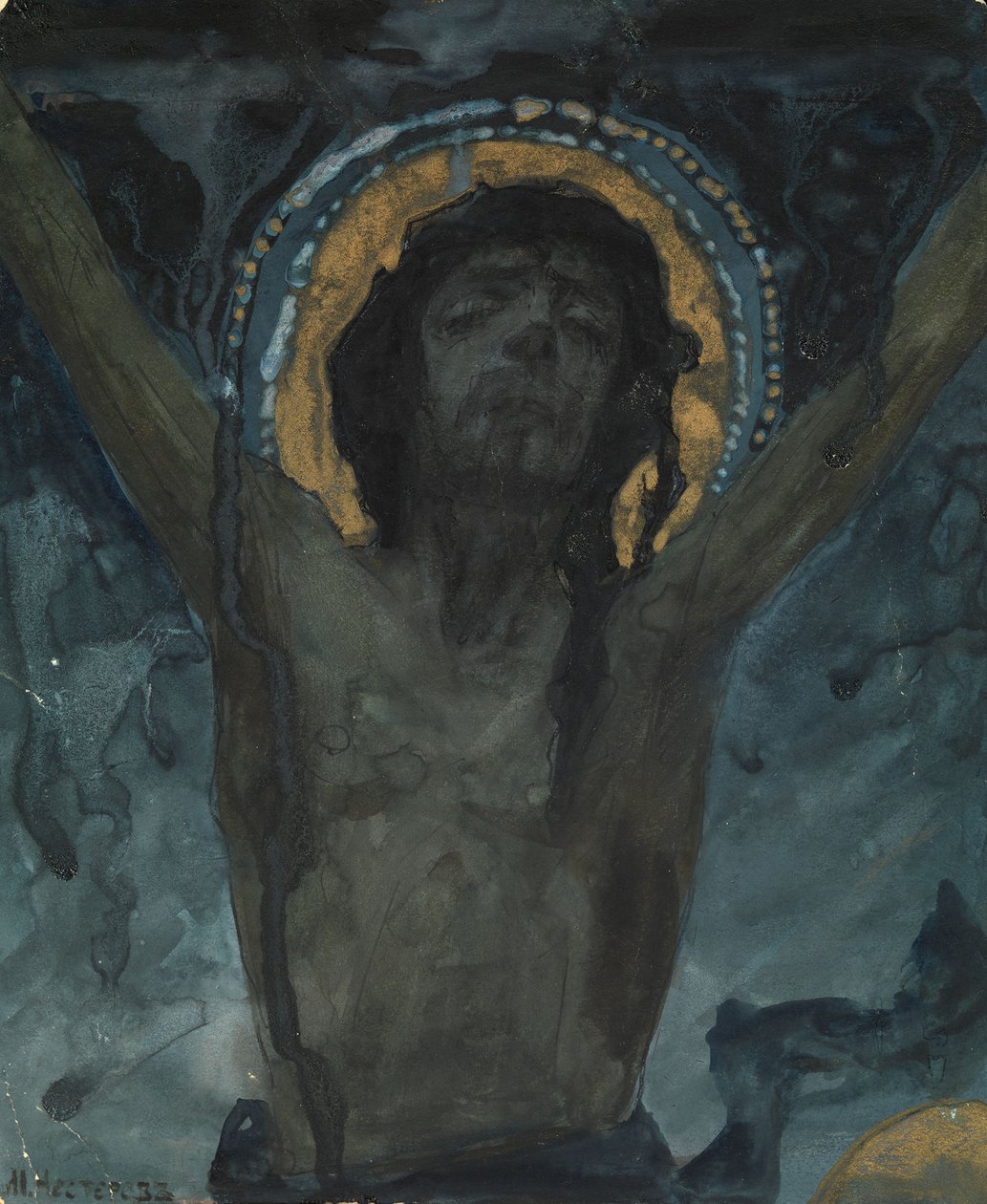 Chrystus na krzyżu autorstwa Mikhail Vasilievich Nesterov