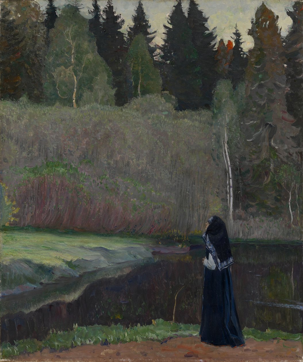 Słowik śpiewa, 1918 autorstwa Mikhail Vasilievich Nesterov