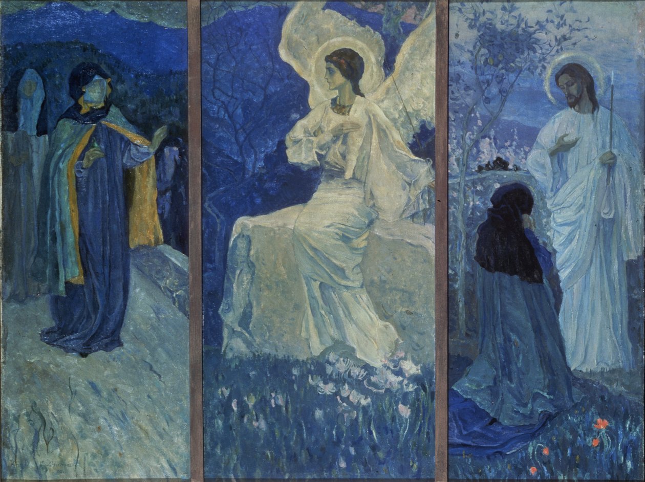 Tryptyk Zmartwychwstania autorstwa Mikhail Vasilievich Nesterov