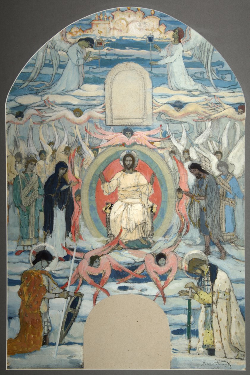 Zbawiciel na tronie, 1905 autorstwa Mikhail Vasilievich Nesterov