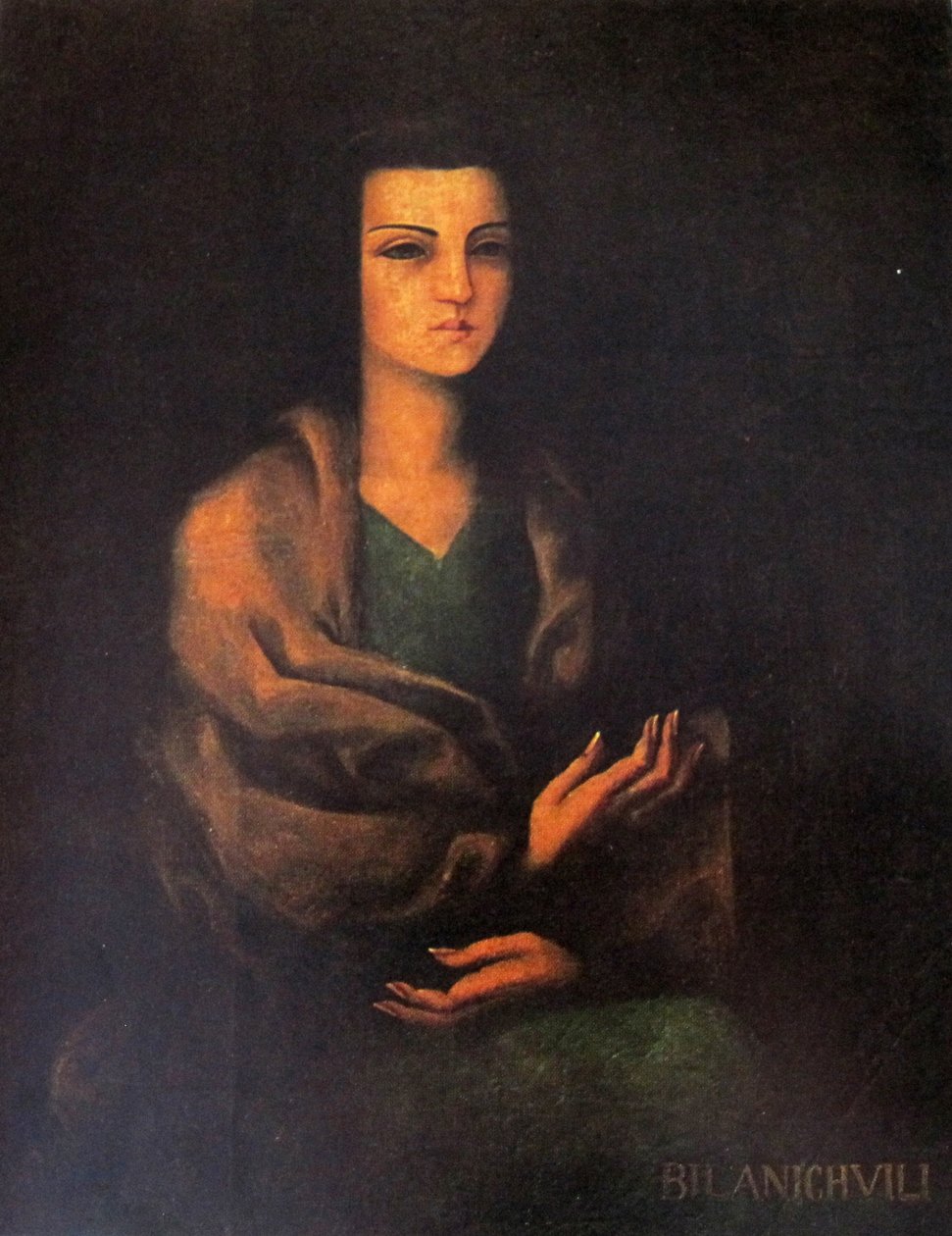 Portret gruzińskiej kobiety autorstwa Mikheil Bilanishvili