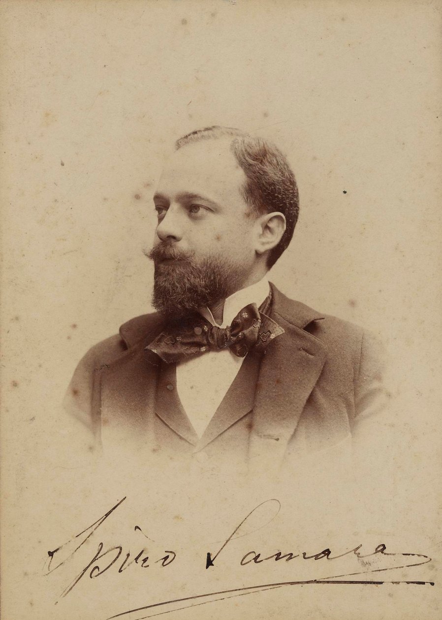 Portret kompozytora Spyridona Samarasa 1861-1917, ok. 1894. autorstwa Milano . Guigoni and Bossi