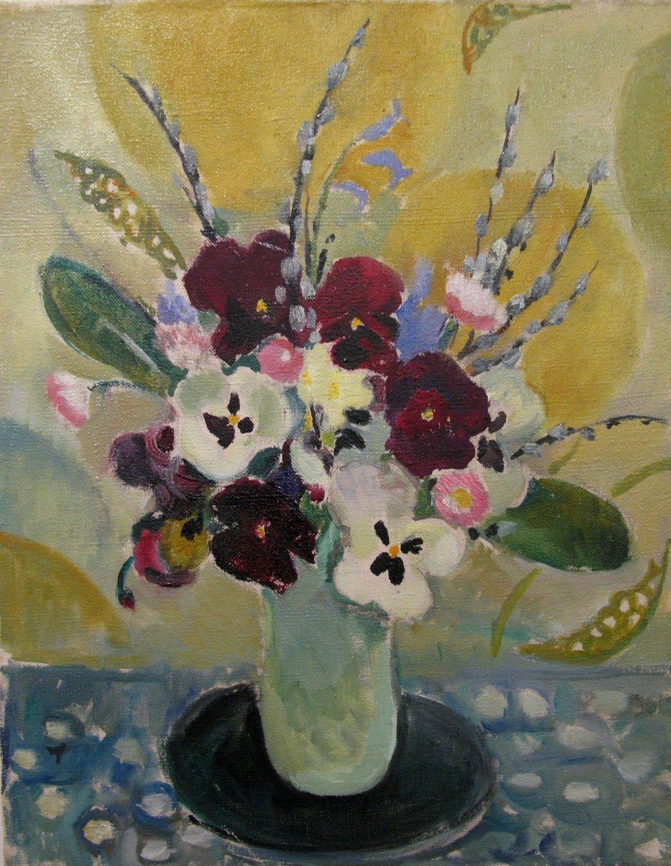 Martwa natura z bratkami, ok. 1930 autorstwa Mildred Bendall