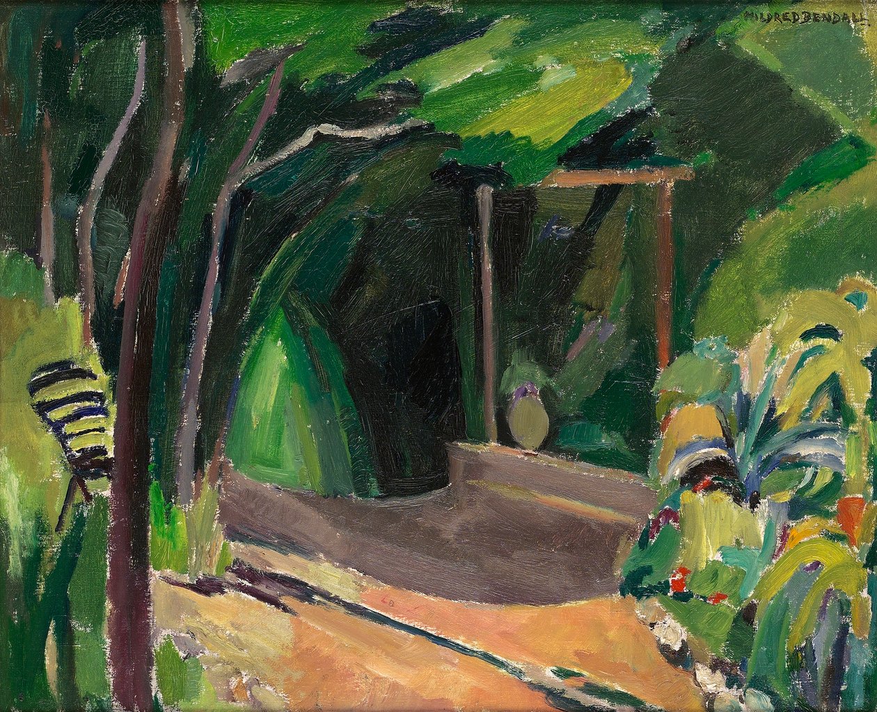 Róg ogrodu, ok. 1940 autorstwa Mildred Bendall