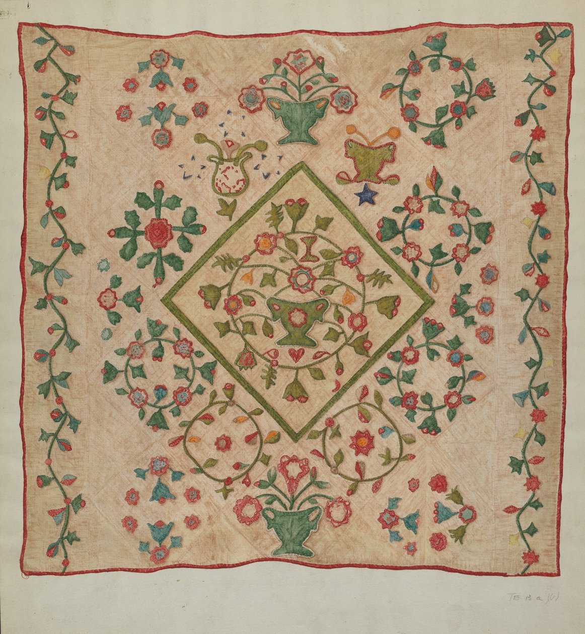 Kołdra kinkiet autorstwa Mildred E. Bent