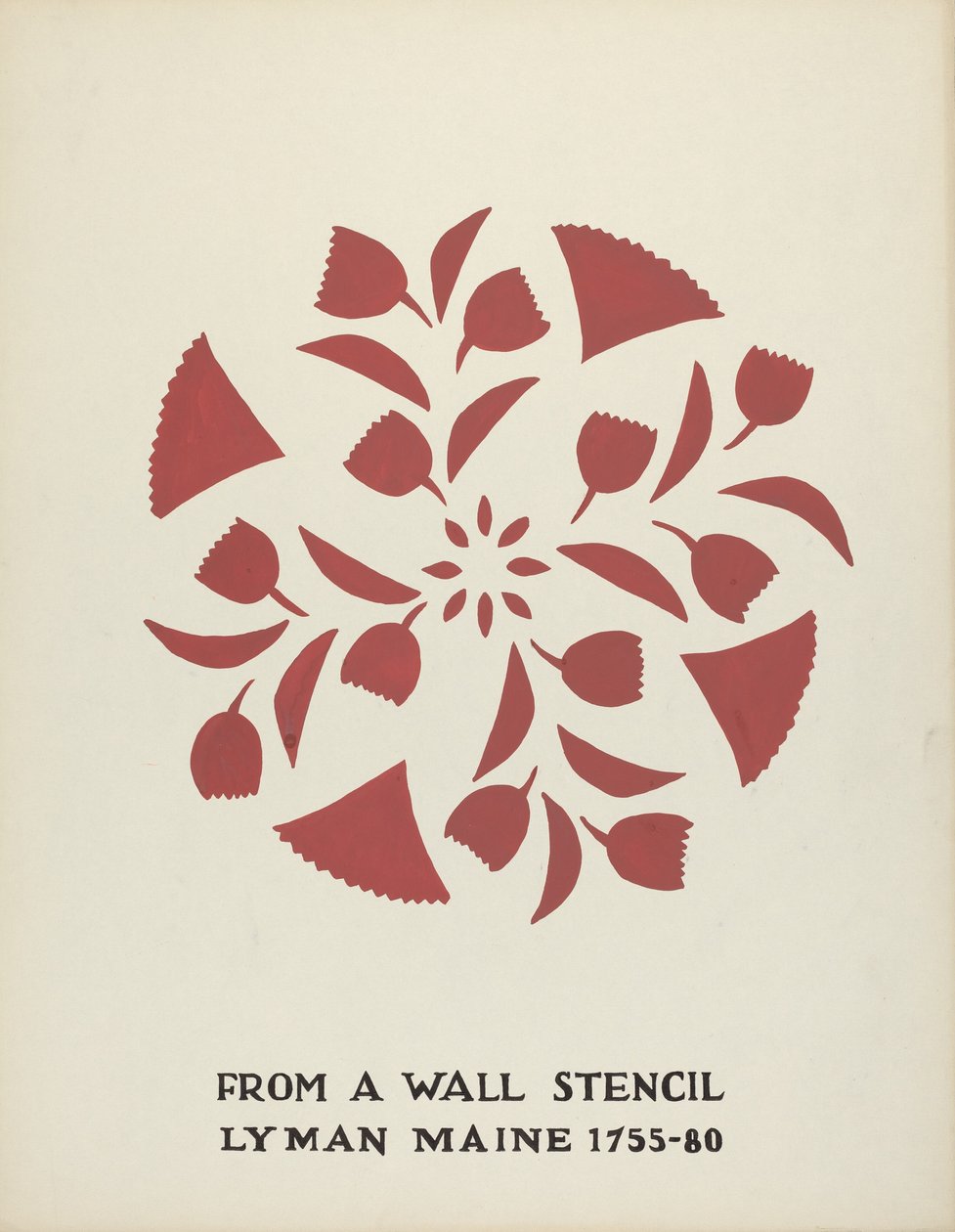 Projekt z Lyman, Maine 1755-1780: Z proponowanego portfolio "Maine Wall Stencils" autorstwa Mildred E. Bent