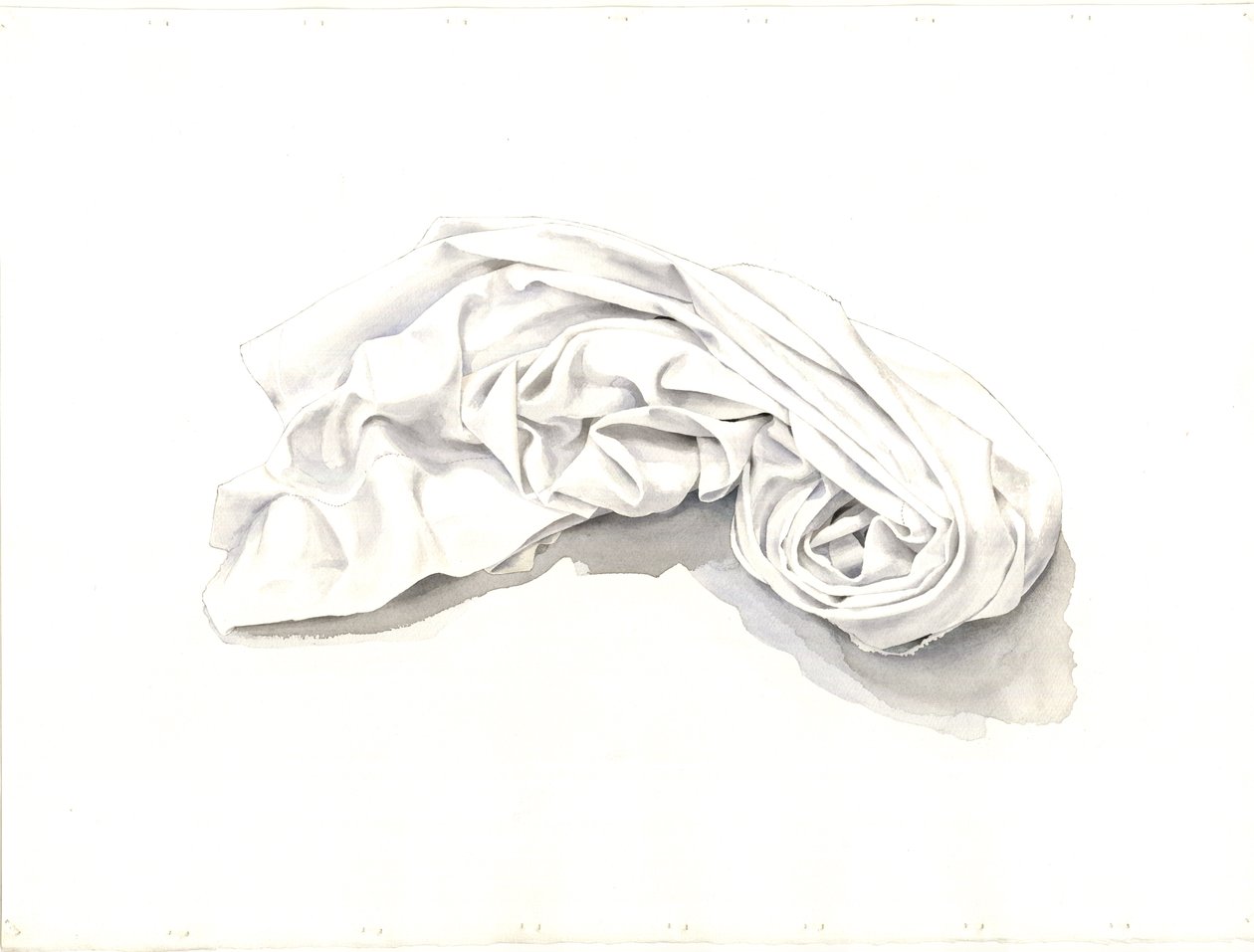 Zwinięty arkusz, 2004 (wc na papierze) autorstwa Miles Contemporary Artist Thistlethwaite
