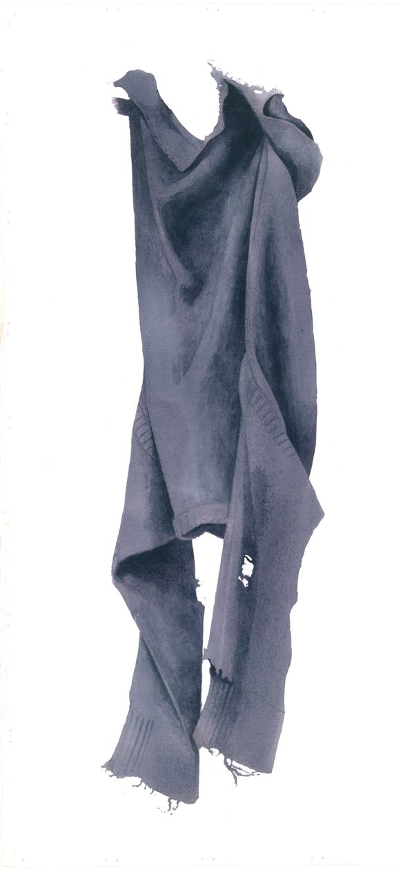 Zjadana przez mole Guernsey prawa strona, 2003 (wc na papierze) autorstwa Miles Contemporary Artist Thistlethwaite
