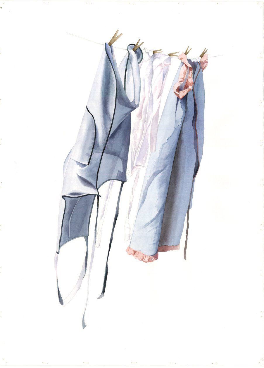 Trójka Annas Pinnies, 2003 (wc na papierze) autorstwa Miles Contemporary Artist Thistlethwaite