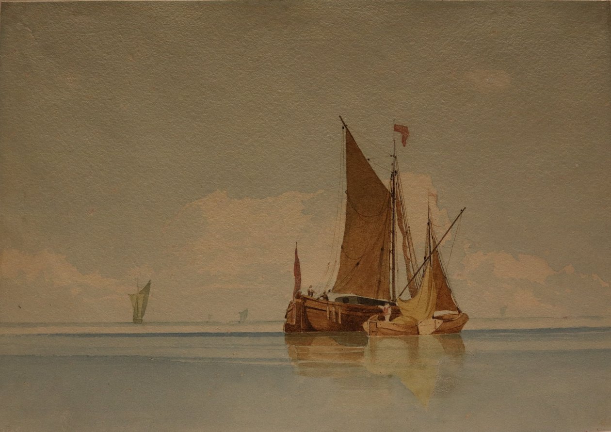 Spokój, data nieznana (akwarela i ołówek na papierze) autorstwa Miles Edmund Cotman