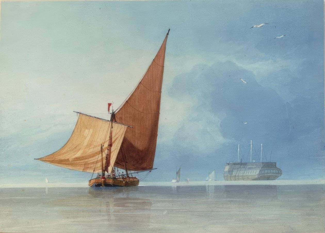 Wysyłka przy wejściu do Medway, Kent autorstwa Miles Edmund Cotman