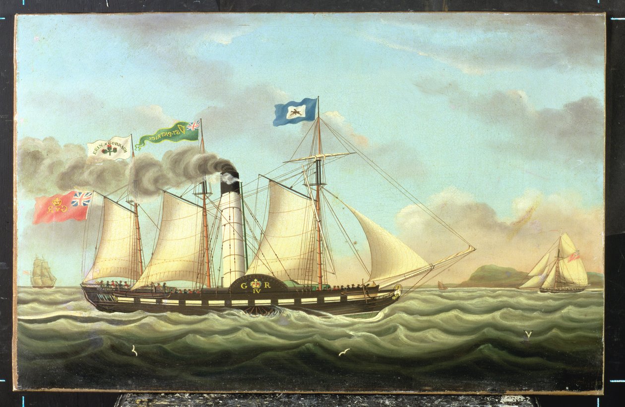 Pakiet Steam „Święty Patryk” o biegu z Liverpoolu do Dublina, 1827 r. autorstwa Miles Walters