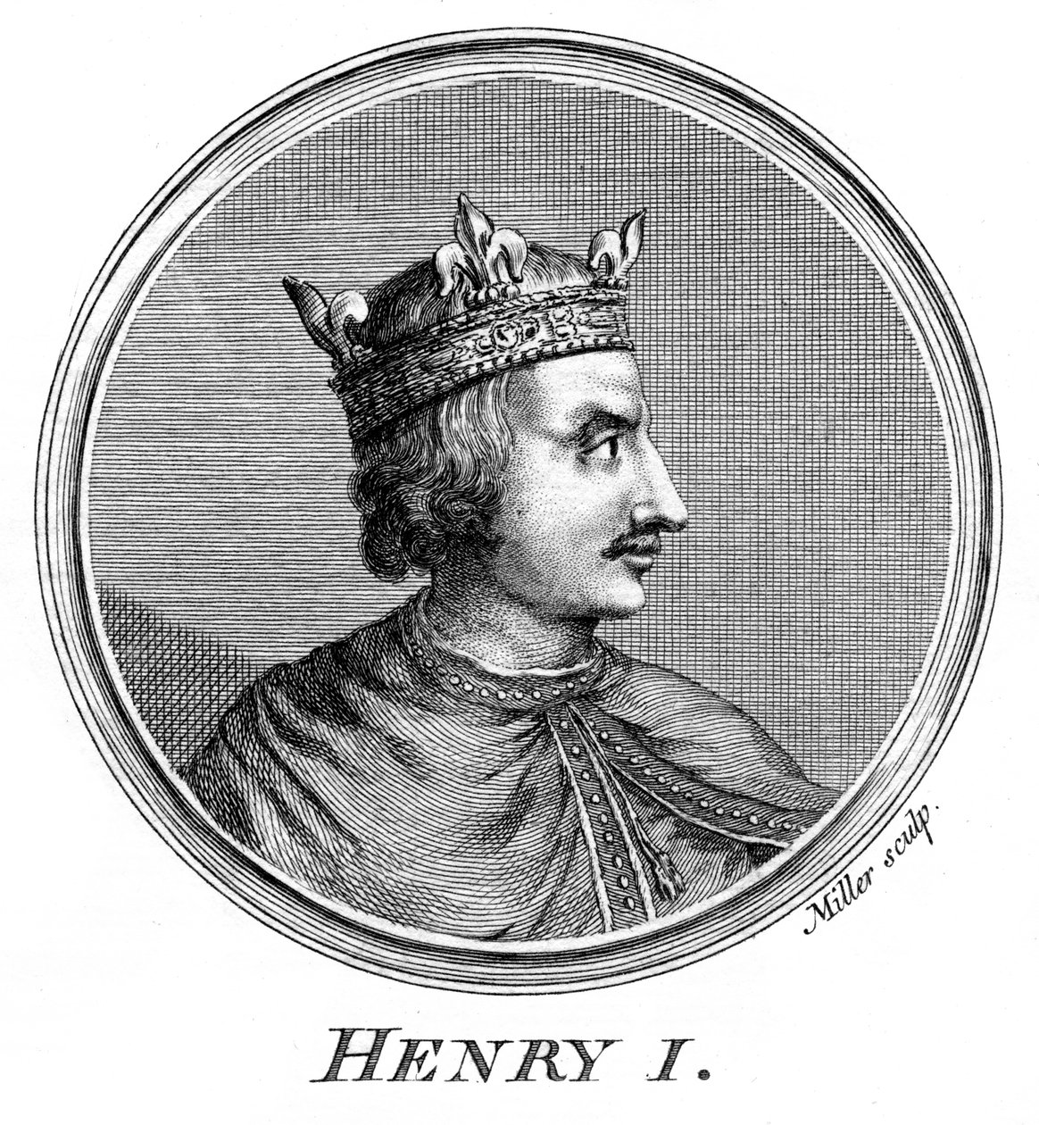 Henryk I, król Anglii. autorstwa Miller