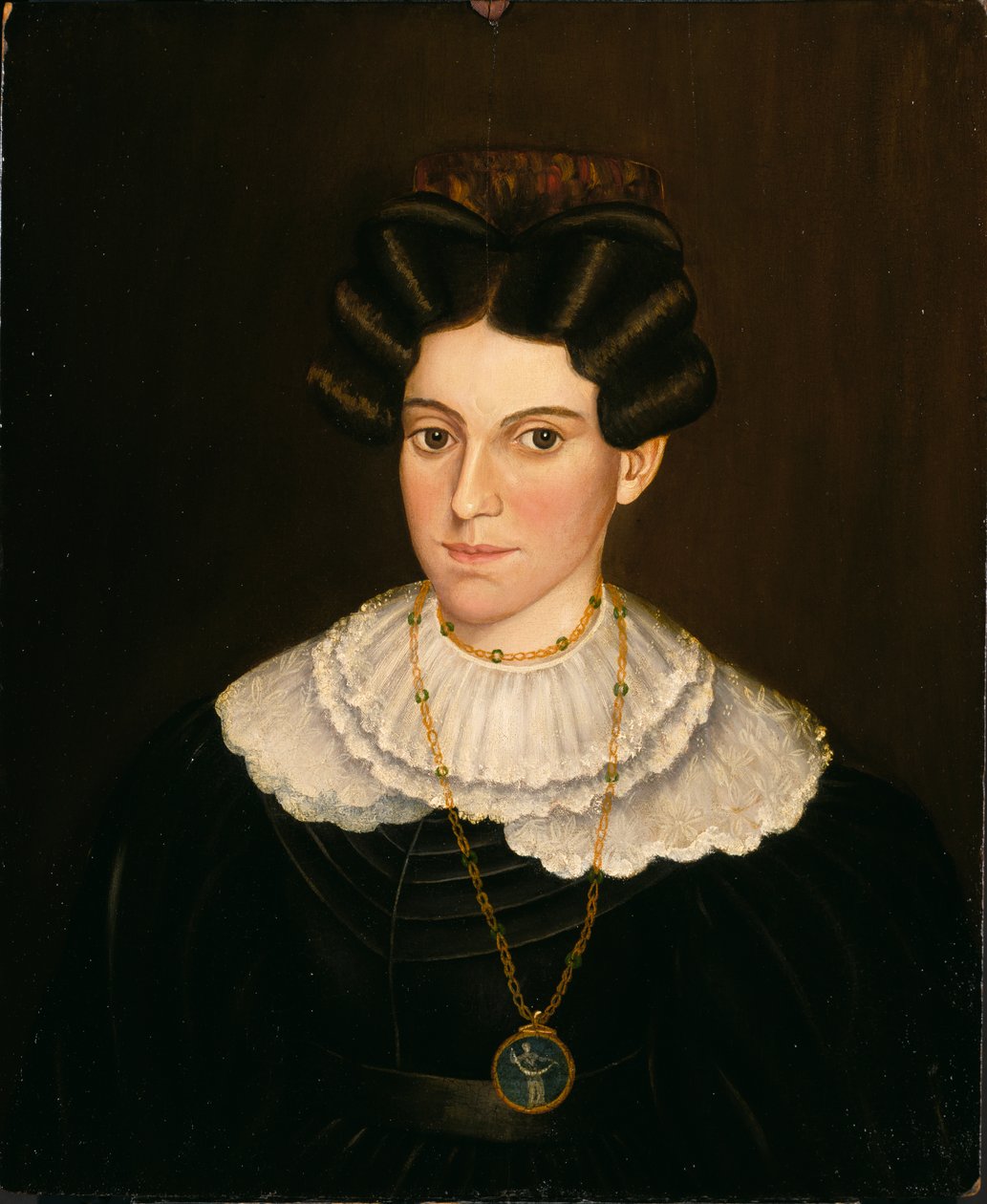 Kobieta w czarnej sukni, ca. 1835-1840. autorstwa Milton W. Hopkins