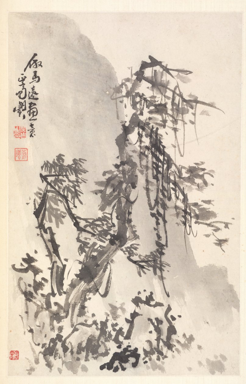 Krajobraz w stylu Ma Yuan, 1788. autorstwa Min Zhen