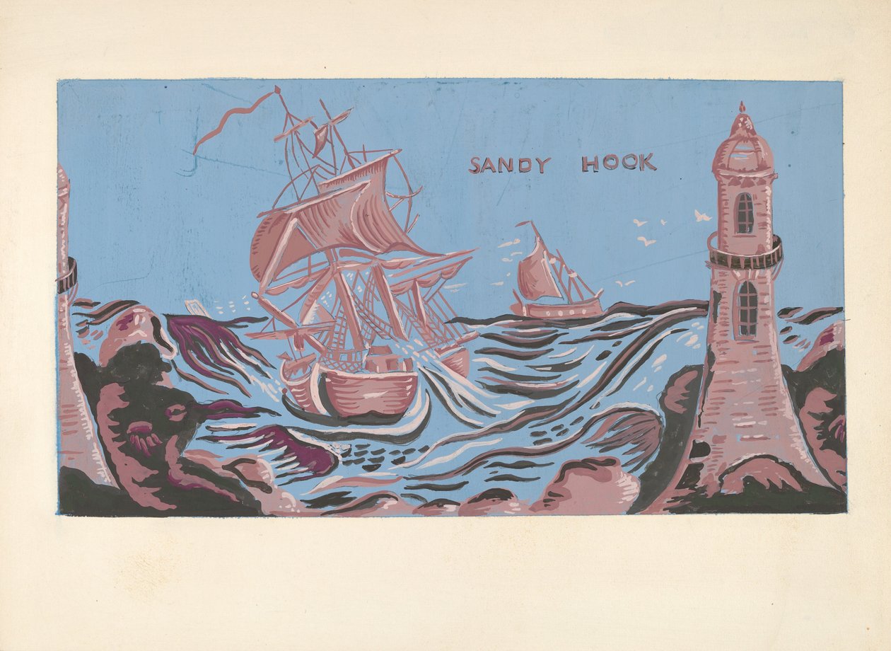 Bandbox, ok. 1938 (akwarela) autorstwa Mina Lowry