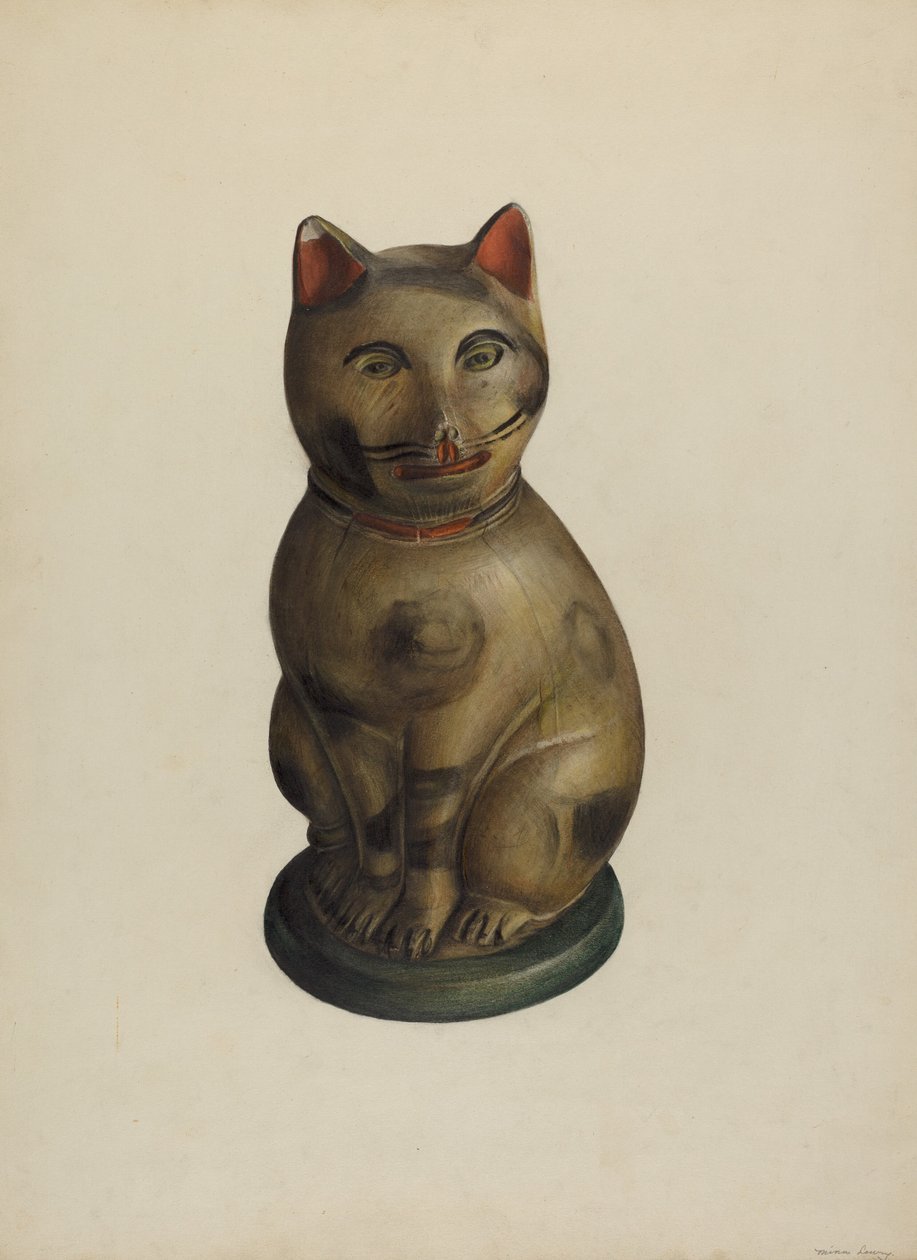 Pa. Niemiecka kreda do siedzenia Cat autorstwa Mina Lowry