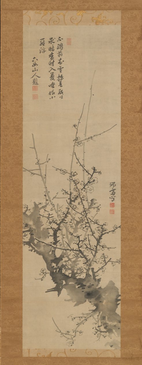 Kwiaty śliwki, XVIII-XIX w. autorstwa Minagawa Kien